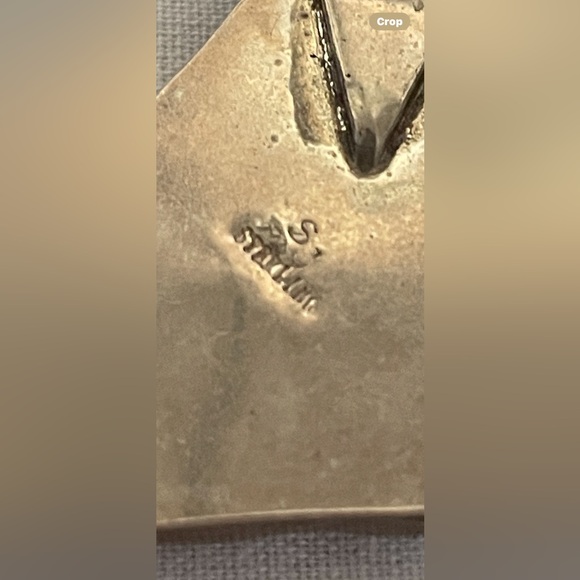 Signed SJ Sterling & Dichroic Pendant w/ 925 23 1/2” Rope Chain Necklace - Picture 8 of 12